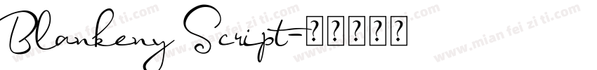 Blankeny Script字体转换